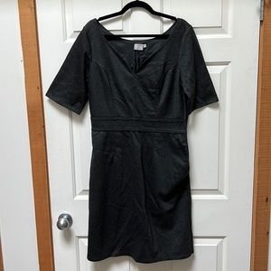 Eshakti herringbone wool sheath dress with pockets